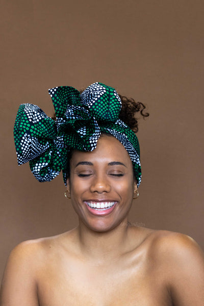 Afrikaanse Groene diamonds hoofddoek - headwrap