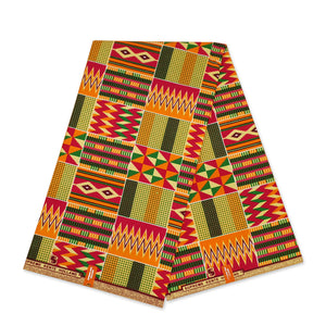 Afrikaanse stof Kente / Ghana print KT-3084