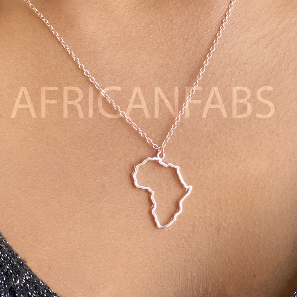 Ketting / halsketting / hanger - Afrikaans continent - Rose goud