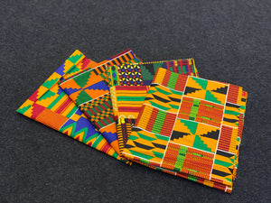 4 Fat quarters - Kente Quiltstoffen / Patchwork stoffen - Afrikaanse print stof