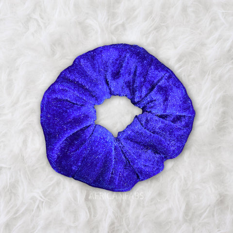 Scrunchie Velvet - Volwassenen Haaraccessoire - Blauw