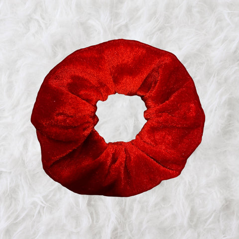 Scrunchie Velvet - Volwassenen Haaraccessoire - Rood