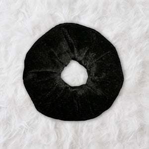 Scrunchie Velvet - Volwassenen Haaraccessoire - Zwart
