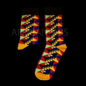 Afrikaanse sokken / Afro sokken / Kente sokken - Rood Multicolor