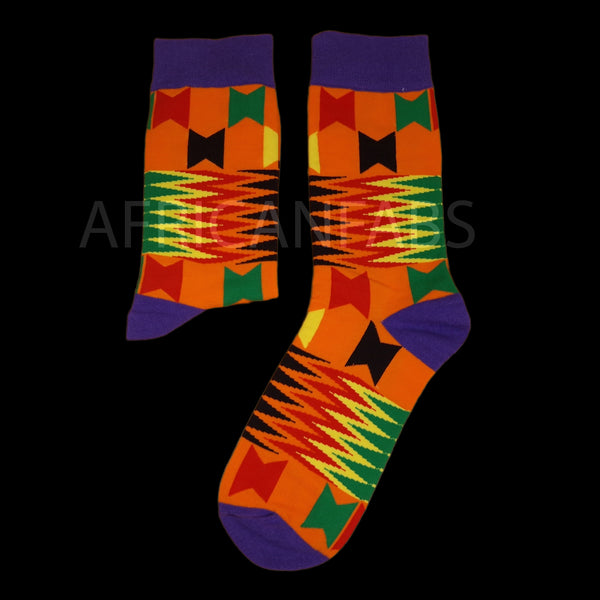 Afrikaanse sokken / Afro sokken / Kente sokken - Oranje