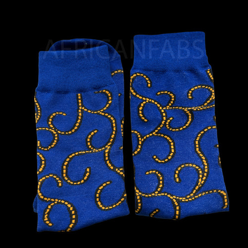 SPECIALE KORTING | Afrikaanse sokken / Afro sokken - Blauw | GRAAG LEZEN