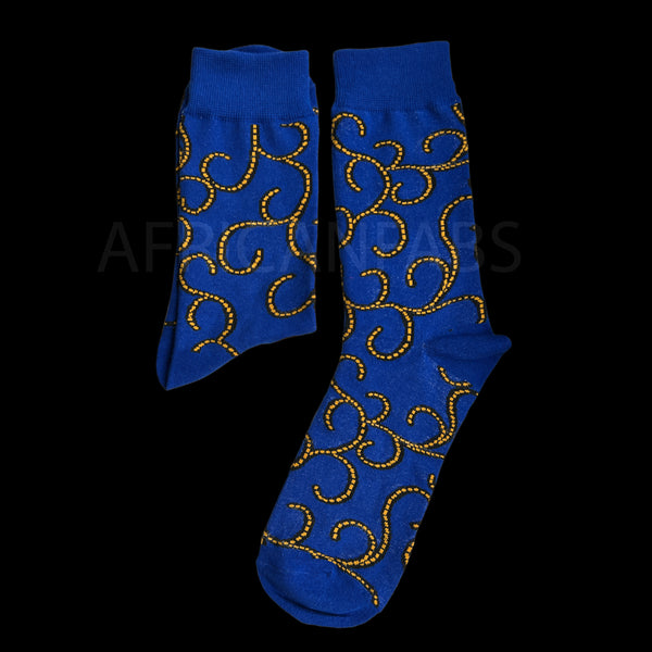 SPECIALE KORTING | Afrikaanse sokken / Afro sokken - Blauw | GRAAG LEZEN