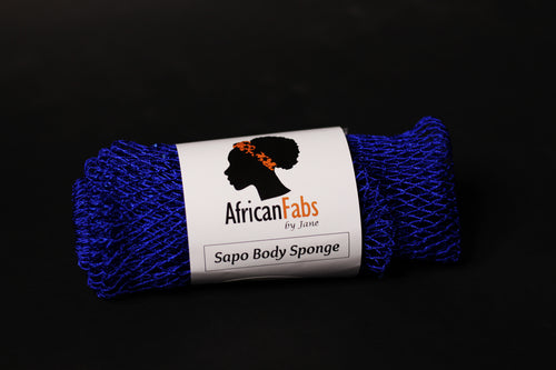 Afrikaanse spons / net sponge - traditionele SAPO spons / scrub spons - Blauw