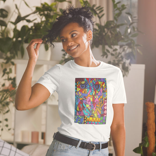 T-shirt Unisex - STEUN EEN GOED DOEL - Kunst uit Zuid-Afrika SA01 (Meerdere kleuren)